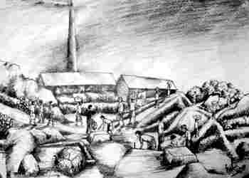 350x250 Labour Pencil Sketch 01 Glassyblack - Labour Sketch