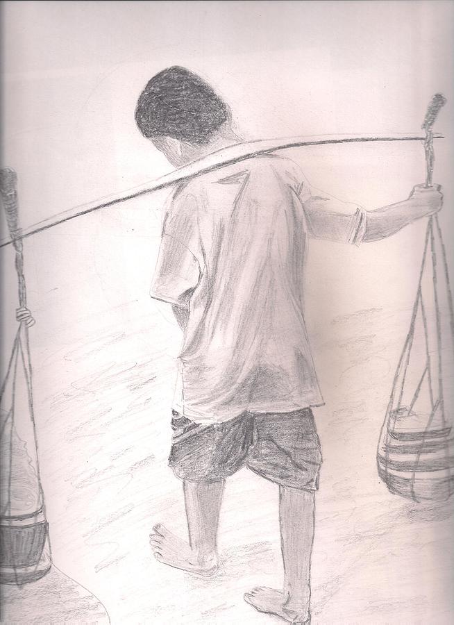 654x900 Child Labour Drawing By Sumit Tikhe - Labour Sketch