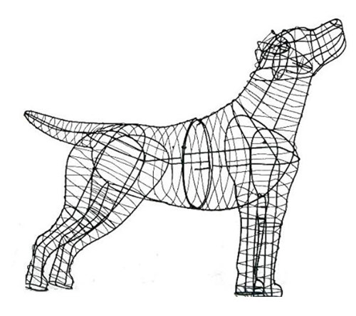 500x443 Labrador Retriever Flags, Garden Amp Outdoor Decor - Labrador Retriever Sketch