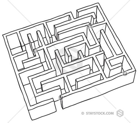 480x427 Maze Sketch Staystock - Labyrinth Sketch