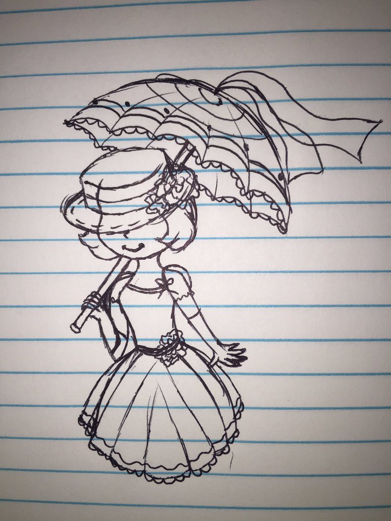 774x1032 Parasols And Lace [Sketch] By Chocolate - Lace Sketch