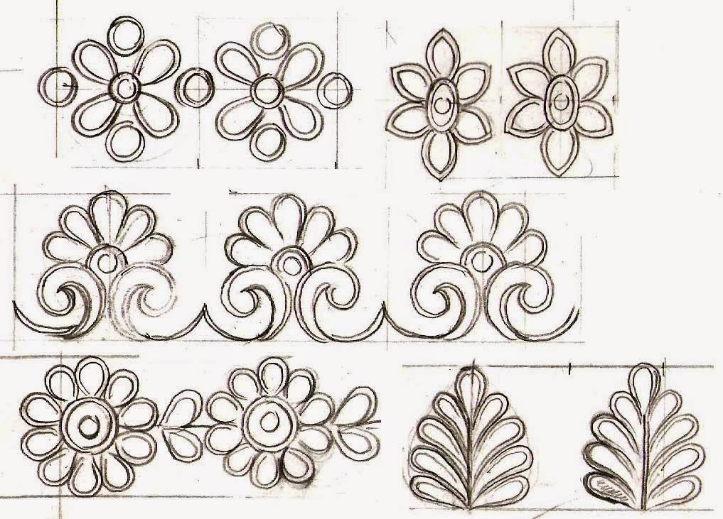 1017x731 Embroidery Sketches - Lace Sketch