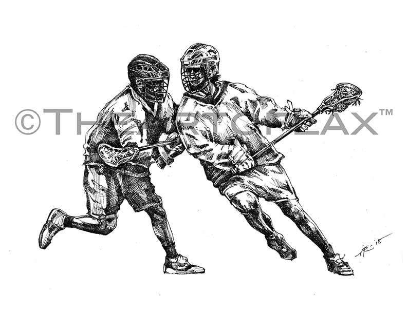 Lacrosse Player Sketch at PaintingValley.com | Explore collection of ...