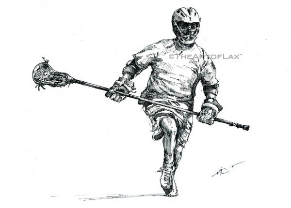 600x430 D, D Fence, Defense! The Art Of Lax Blog - Lacrosse Player Sketch