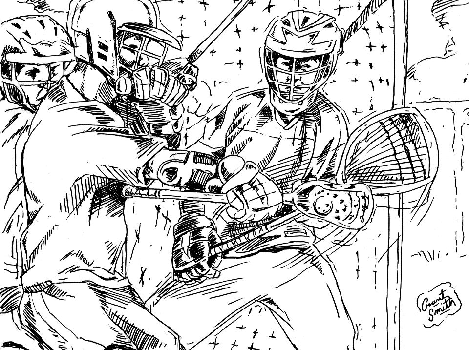 960x717 Late Night Lacrosse Sketch Theartofgronith - Lacrosse Sketch