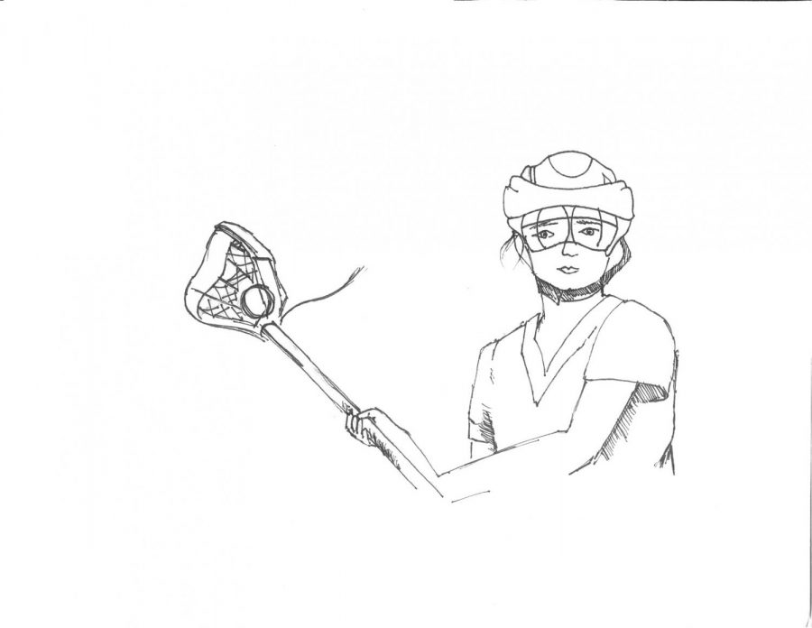 900x696 Helmets Have No Place In Girls Lacrosse The Dial - Lacrosse Stick Sketch