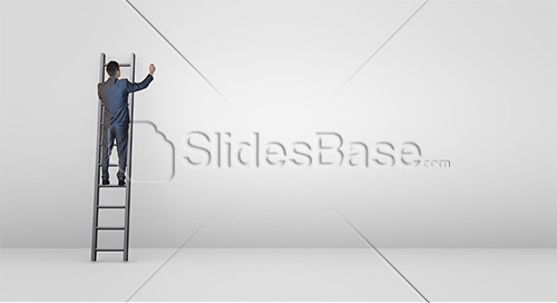 500x272 Business Writing To Wall Stock Photo Slidesbase - Ladder Sketch