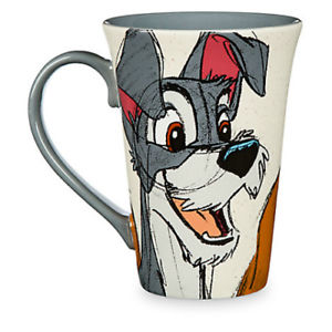 300x300 Disney Store Lady And The Tramp Sketch 16 Oz. Coffee Tea Mug New - Lady And The Tramp Sketch