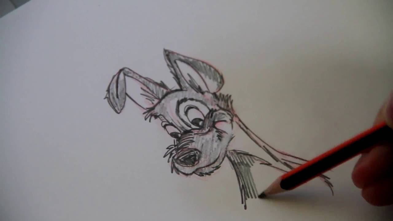 1280x720 How To Draw Lady And The Tramp Sketch Concept Pencil - Lady And The Tramp Sketch