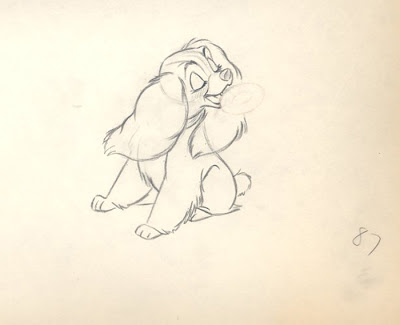 400x325 Living Lines Library Lady And The Tramp (1955) - Lady And The Tramp Sketch