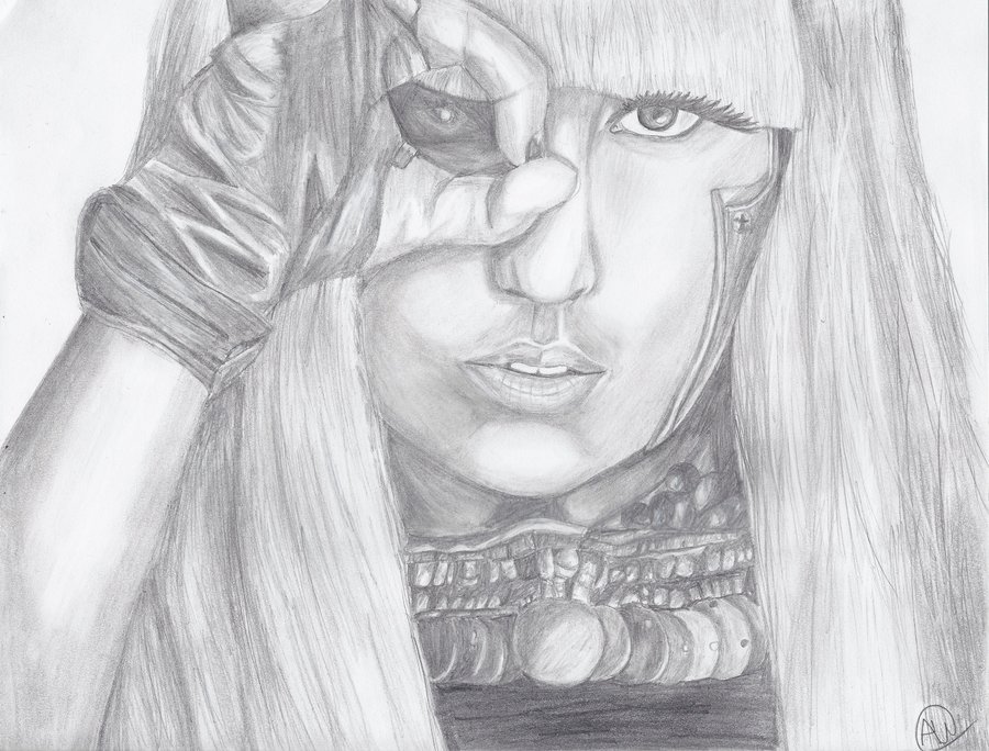 900x684 Lady Gaga Sketch By Mesymes - Lady Gaga Sketch