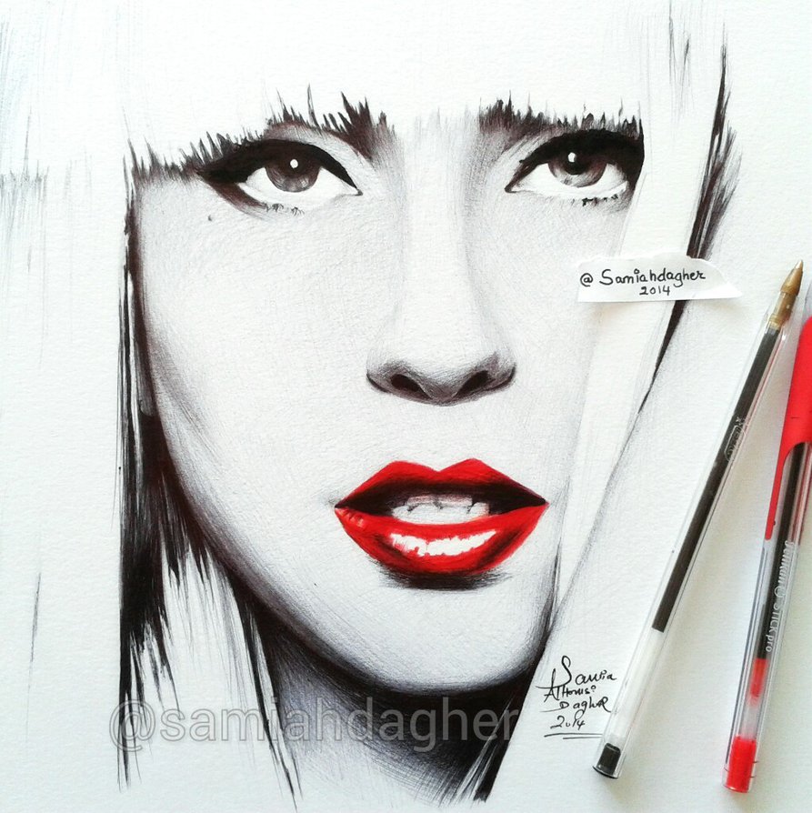 893x894 Lady Gaga By Samiahdagher - Lady Gaga Sketch