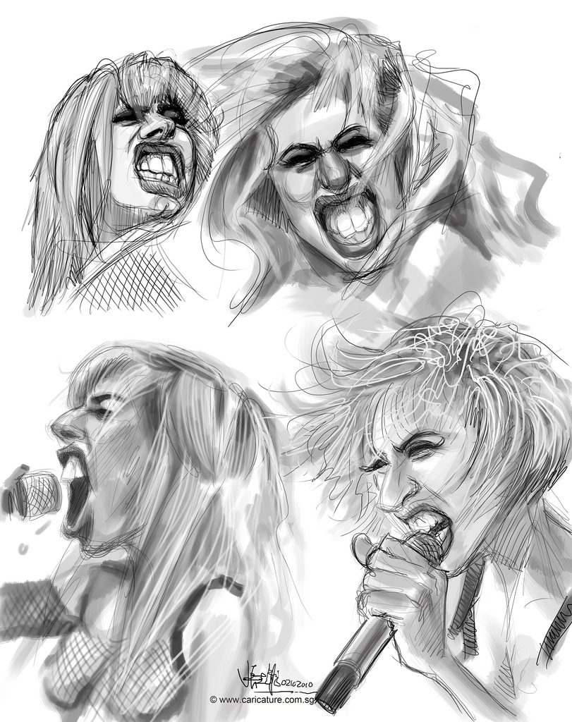 811x1024 Lady Gaga Thumbnail Sketch Studies - Lady Gaga Sketch