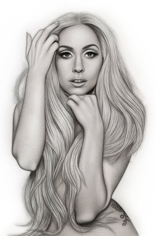 500x754 Lady Gaga For Vanity Fair - Lady Gaga Sketch
