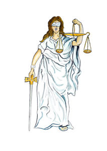 213x300 Lady Justice Roman Judicial Goddess Home Office Dorm Camp Decor - Lady Justice Sketch