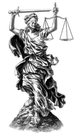 269x450 Stock Illustration - Lady Justice Sketch