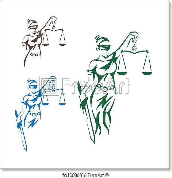 561x581 Free Art Print Of Lady Justice Freeart Fa10086816 - Lady Justice Sketch