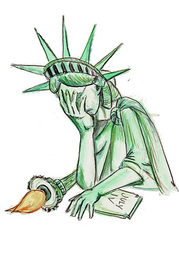367x550 Embarrassed Lady Liberty Posters By Jennidraws Redbubble - Lady Liberty Sketch