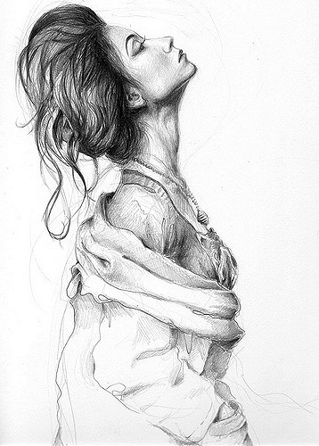 358x500 Lady Sketch Graphite Pencil On Paper Photo Reference - Lady Sketch