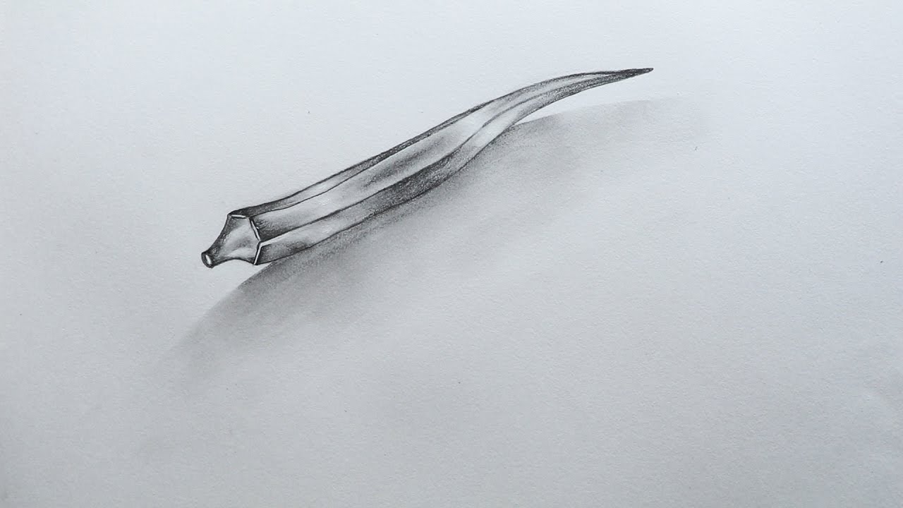 1280x720 How To Sketch A Lady Finger - Lady Sketch