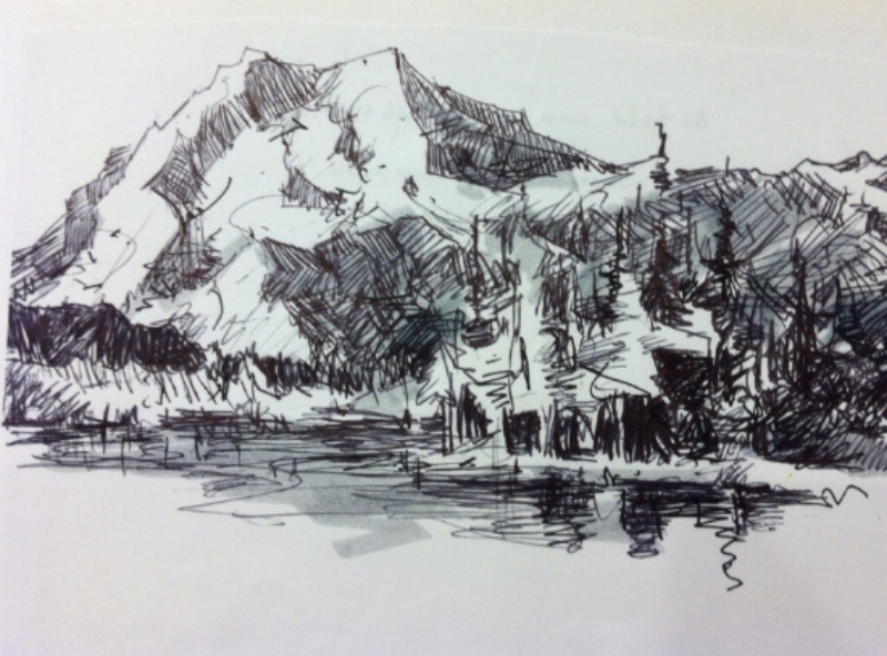 800x592 John P. Weiss - Lake Sketch