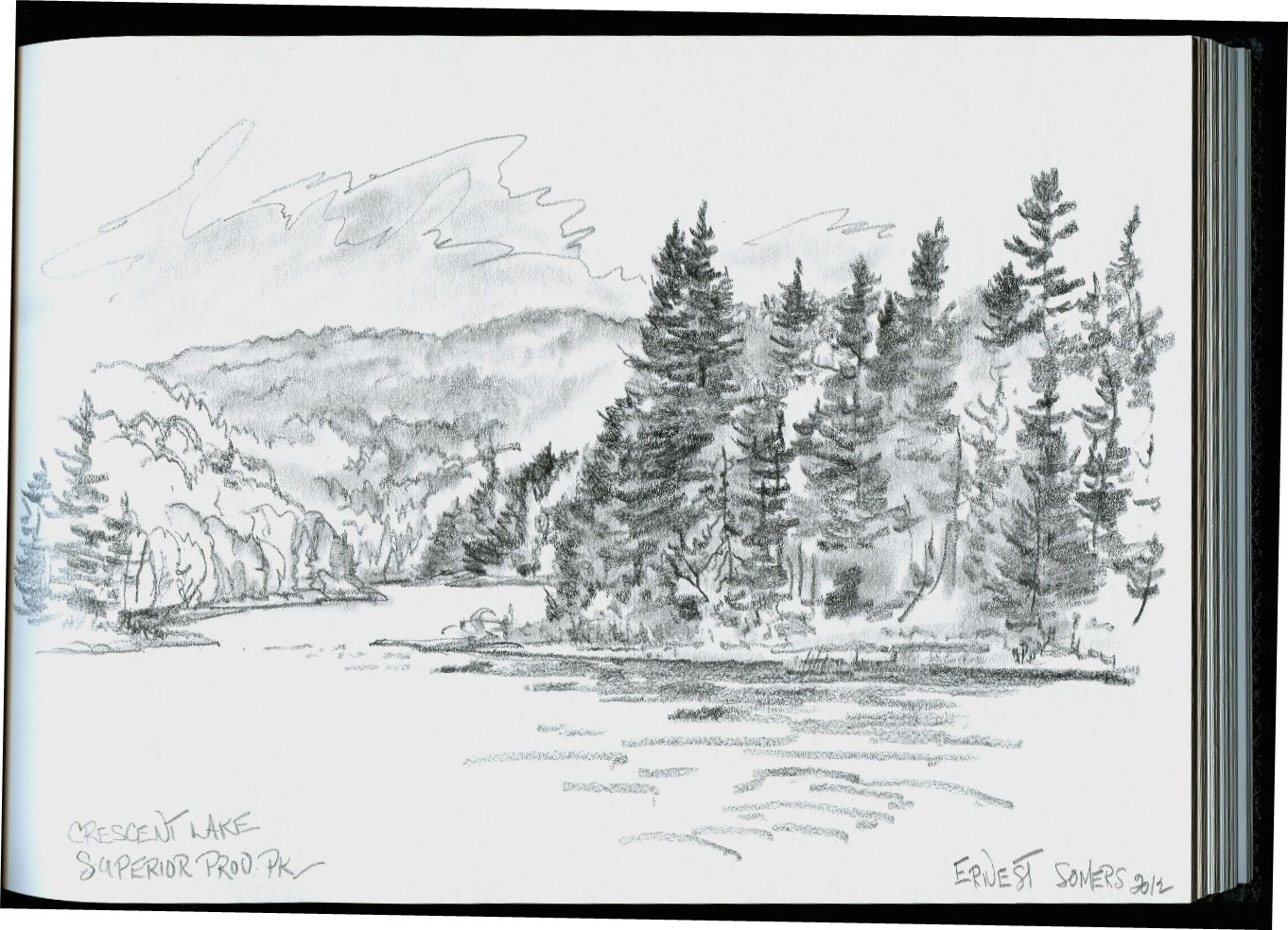 1362x984 Lake Sketch - Lake Sketch