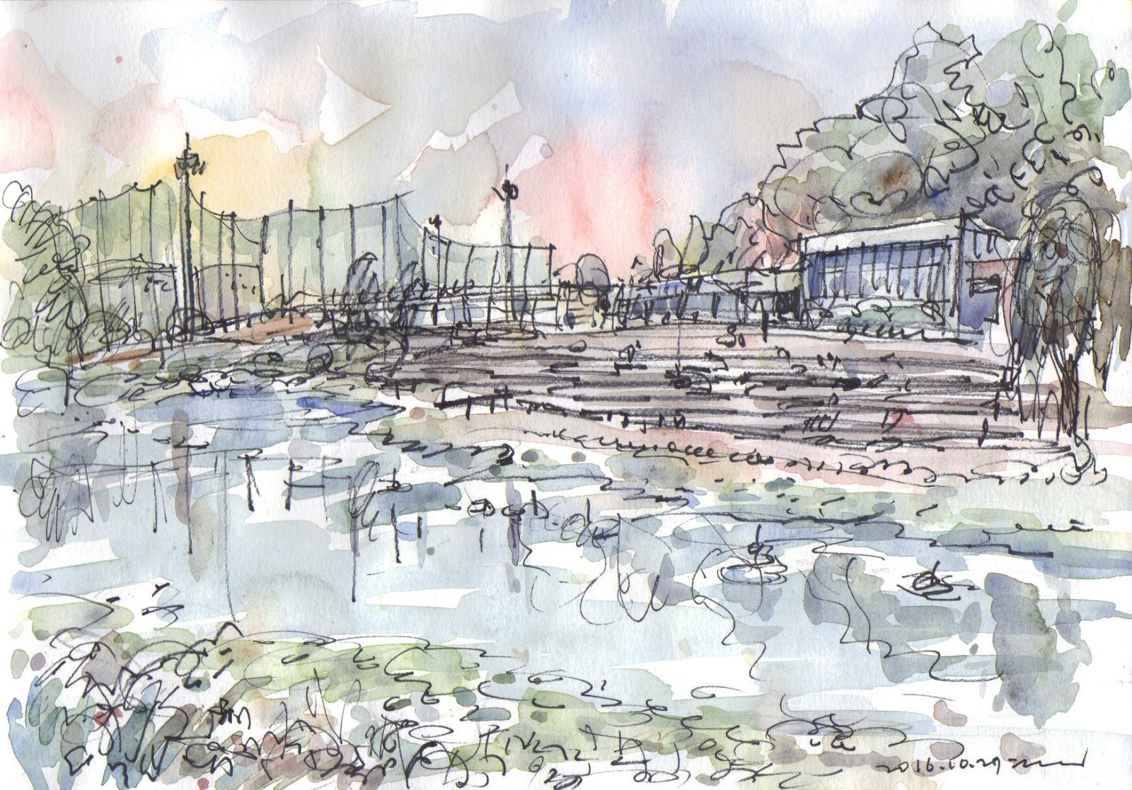 1600x1117 Sketches - Lake Sketch