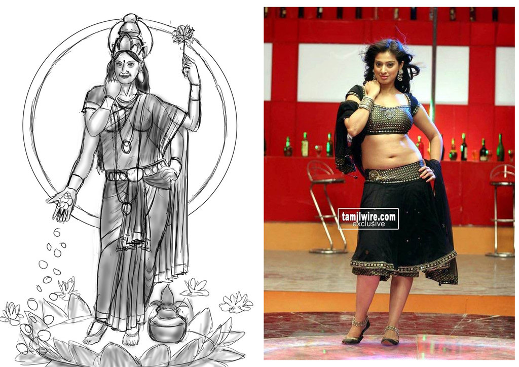 1024x724 Lakshmi Wip1 Sketch By Sleinadflar - Lakshmi Sketch