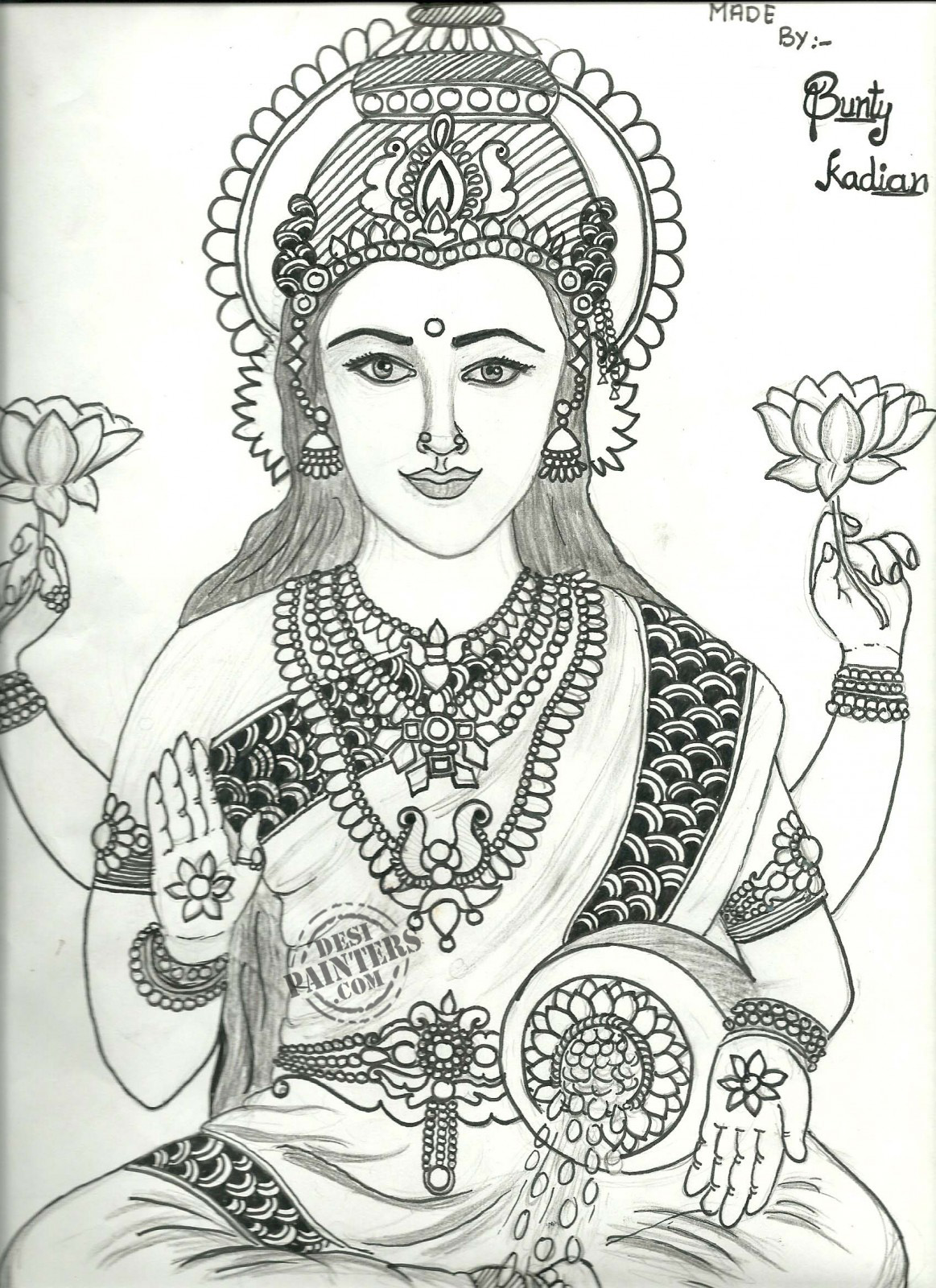 Lakshmi Sketch at Explore collection of Lakshmi Sketch
