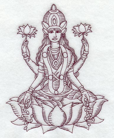 Lakshmi Sketch at PaintingValley.com | Explore collection of Lakshmi Sketch