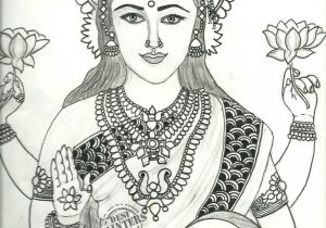 Lakshmi Sketch at PaintingValley.com | Explore collection of Lakshmi Sketch