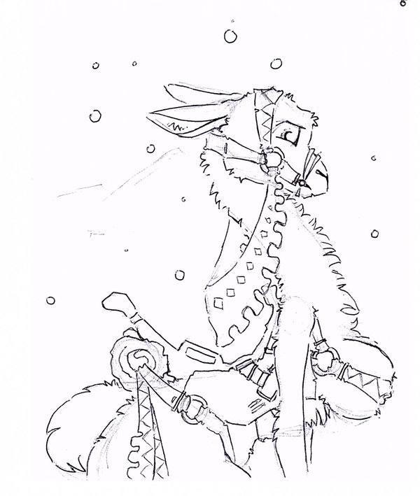 600x709 Lama Sketch By Code Shark - Lama Sketch