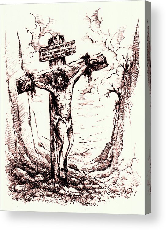 543x750 Lamb Of God Acrylic Print By Rachel Christine Nowicki - Lamb Of God Sketch