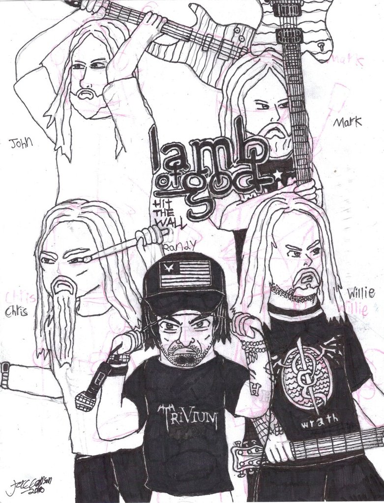 781x1021 Lamb Of God Hit The Wall By Jc013 - Lamb Of God Sketch