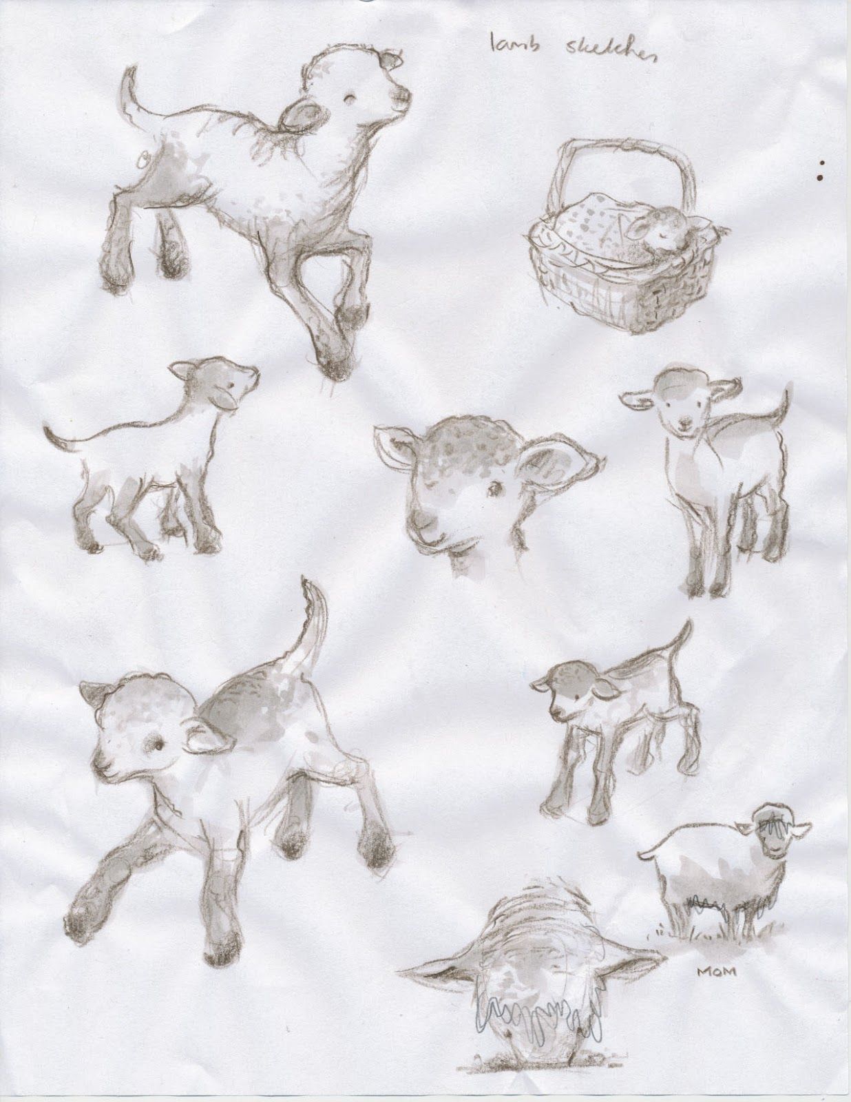 1236x1600 Lamb Sketches Images Paperwork February 2012 Pretty Little - Lamb Sketch