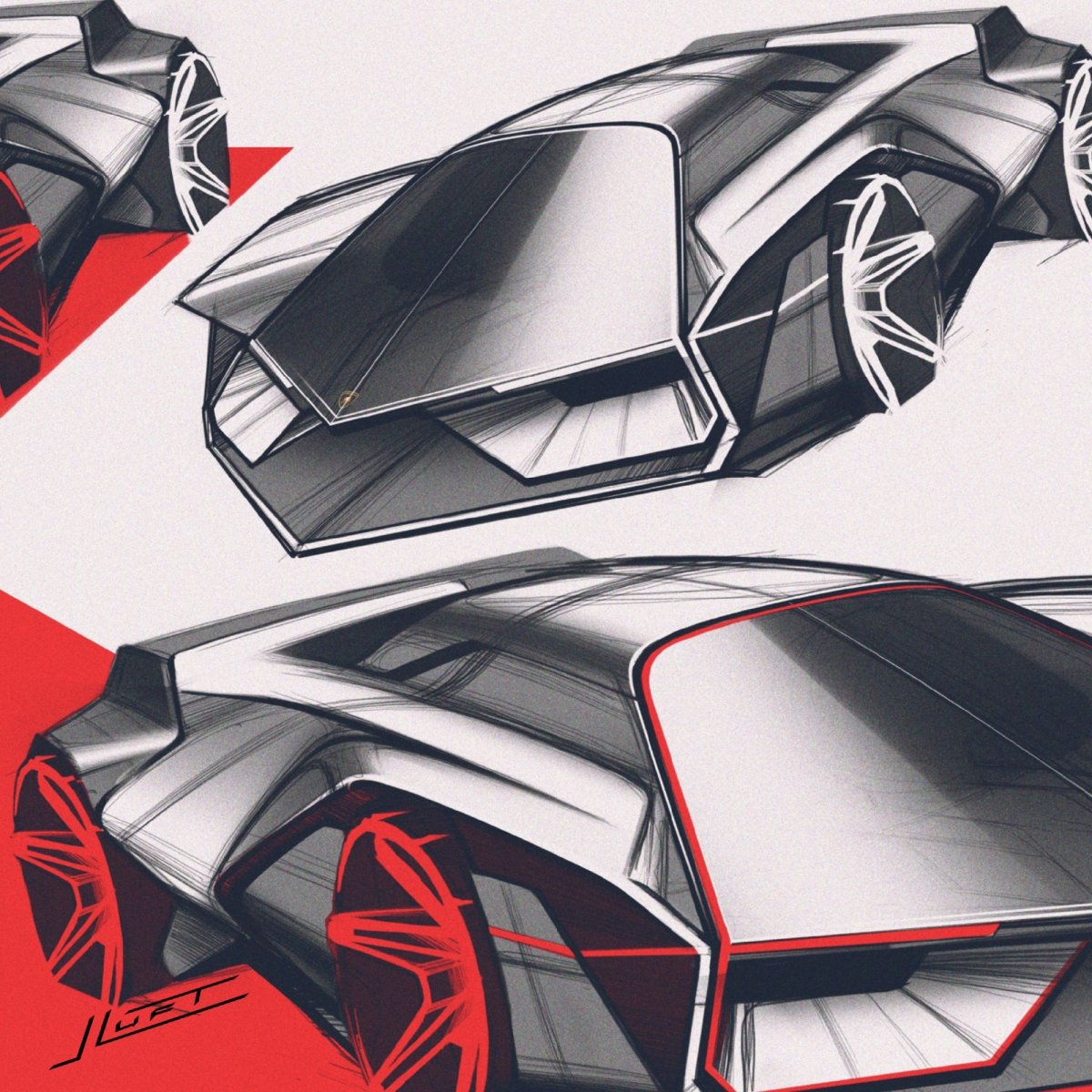 1200x1200 Lambo Sketch - Lambo Sketch