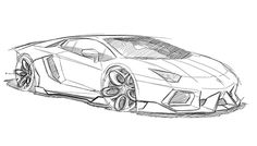 236x134 Image For Lamborghini Aventador Black And White Drawing - Lamborghini Aventador Sketch