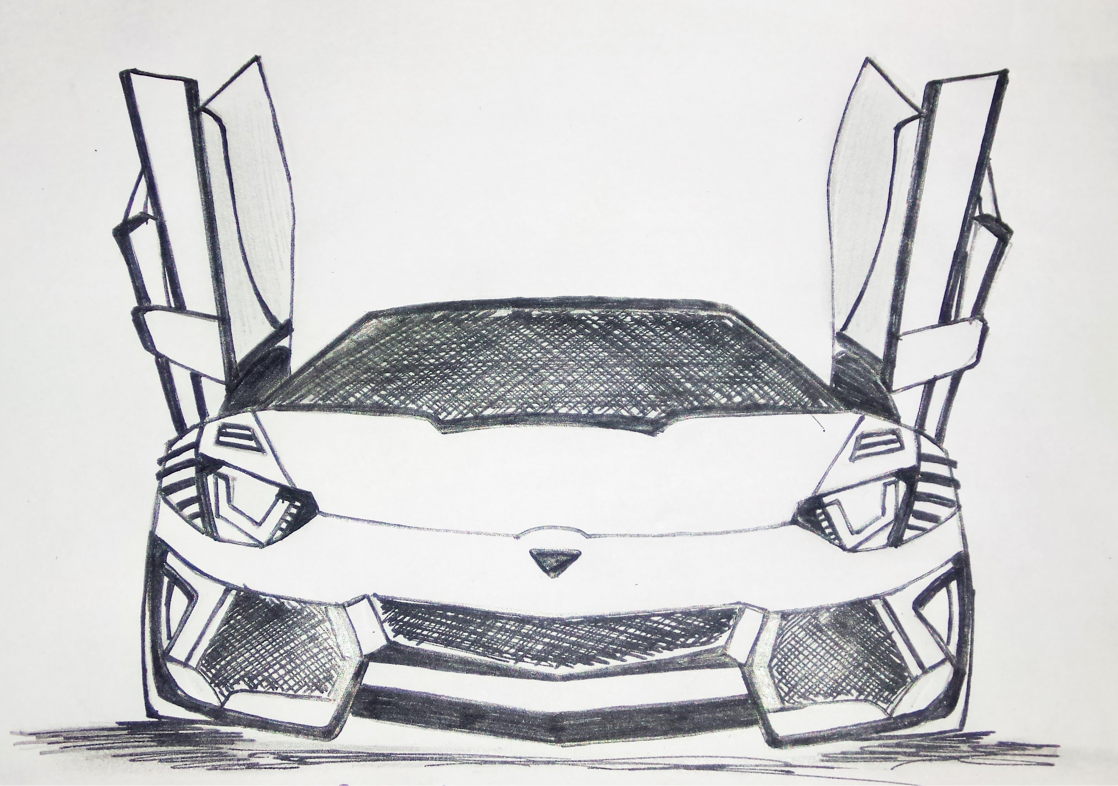 Lamborghini Pencil Sketch