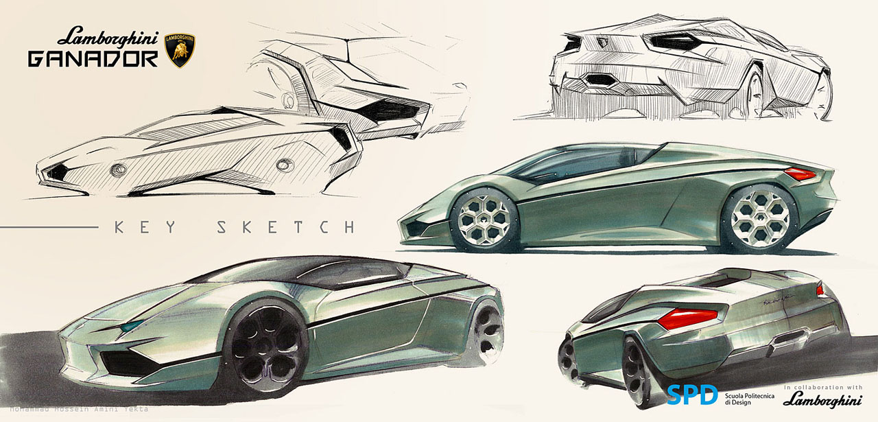1280x615 Lamborghini Ganador Concept.lamborghini Ganador Concept 14 - Lamborghini Aventador Sketch