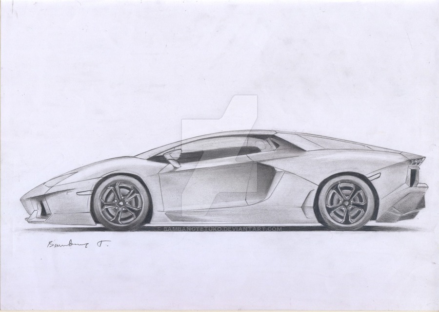 Lamborghini Aventador Sketch at PaintingValley.com | Explore collection ...