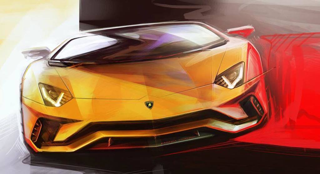 1024x558 Form Trends On Twitter - Lamborghini Aventador Sketch
