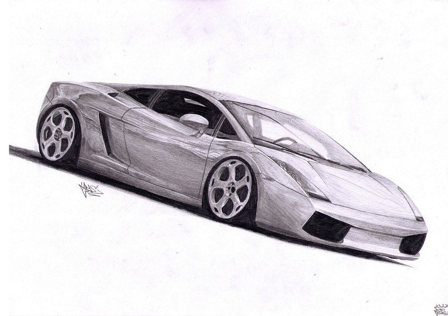900x636 Lamborghini Gallardo - Lamborghini Gallardo Sketch