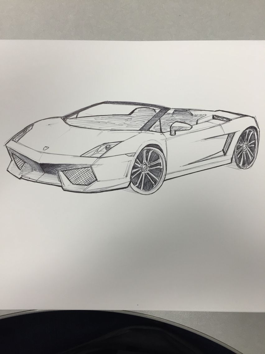 852x1136 Lamborghini Gallardo Spyder Sketch Eskiz - Lamborghini Gallardo Sketch