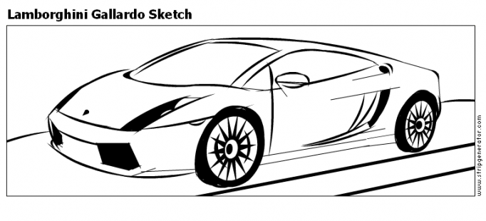 682x310 - Lamborghini Gallardo Sketch