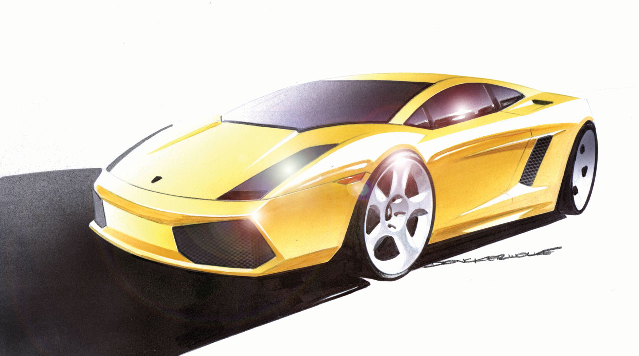 1280x713 Lamborghini Gallardo Design Sketch 01 Supercar Sketches - Lamborghini Gallardo Sketch