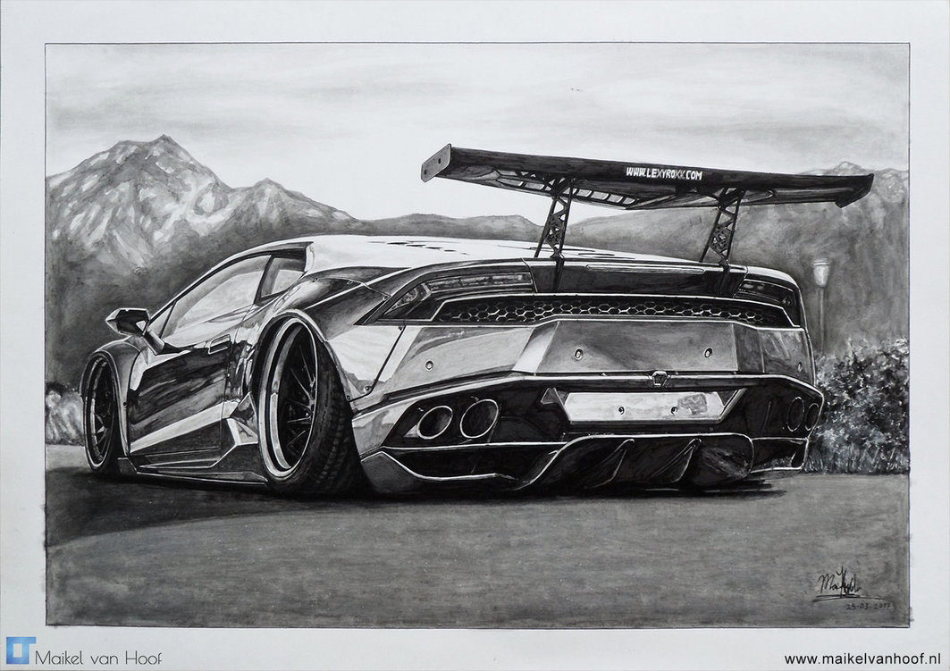 Lamborghini Huracan Sketch at PaintingValley.com | Explore ...
