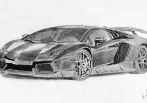 300x210 Lamborghini Huracan Colour Pencil Drawing Lamborghini Huracan - Lamborghini Pencil Sketch