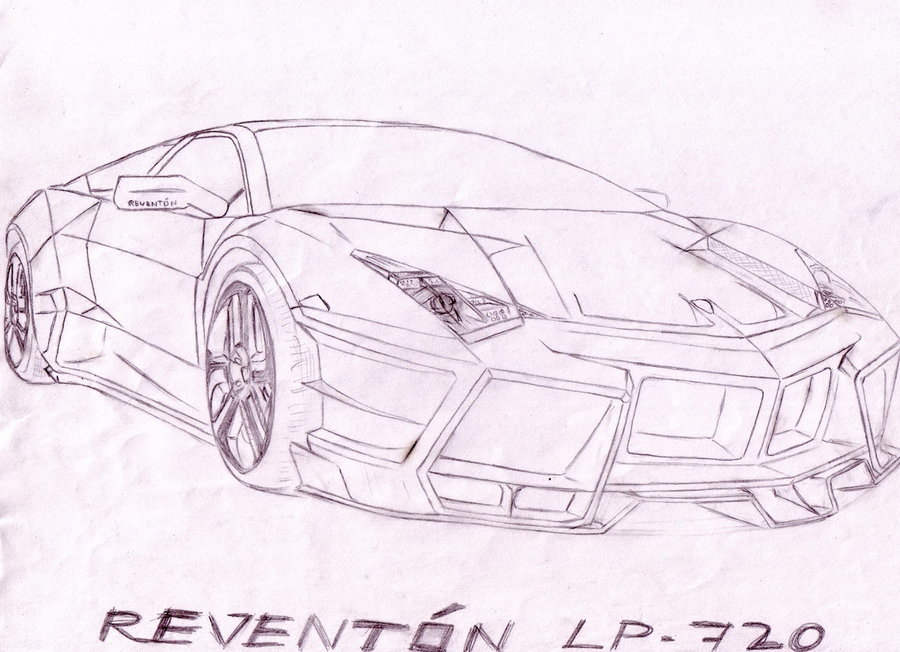 900x652 Lamborghini Reventon Lp 720 4 Sketch By Conspx - Lamborghini Reventon Sketch