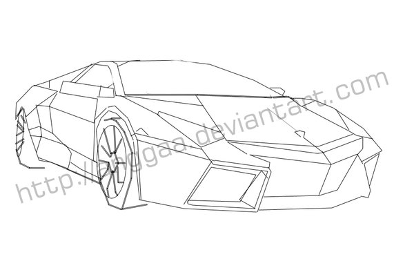600x375 Lamborghini Reventon Sketch By Anggaa - Lamborghini Reventon Sketch
