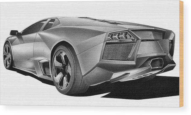 634x383 Lamborghini Reventon Wood Print By Lyle Brown - Lamborghini Reventon Sketch